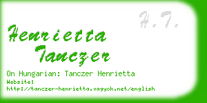 henrietta tanczer business card